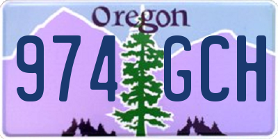 OR license plate 974GCH