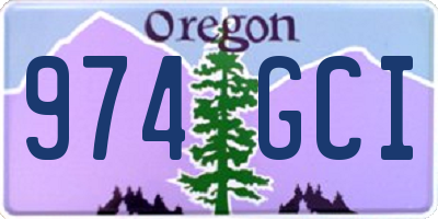 OR license plate 974GCI