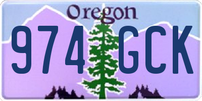 OR license plate 974GCK