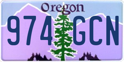 OR license plate 974GCN