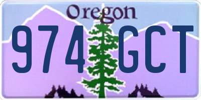 OR license plate 974GCT