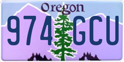 OR license plate 974GCU
