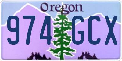 OR license plate 974GCX