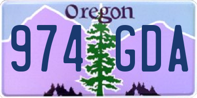 OR license plate 974GDA