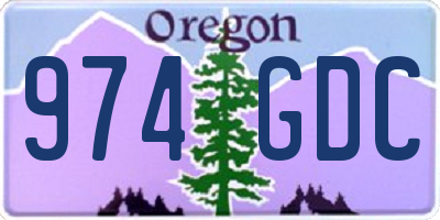 OR license plate 974GDC