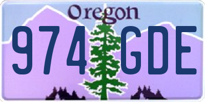 OR license plate 974GDE