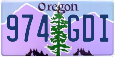 OR license plate 974GDI