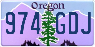 OR license plate 974GDJ
