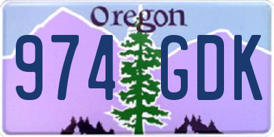OR license plate 974GDK