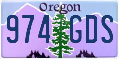 OR license plate 974GDS