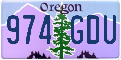 OR license plate 974GDU