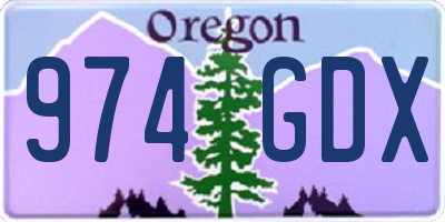 OR license plate 974GDX