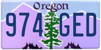 OR license plate 974GED