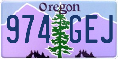 OR license plate 974GEJ