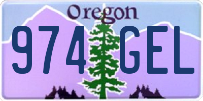 OR license plate 974GEL