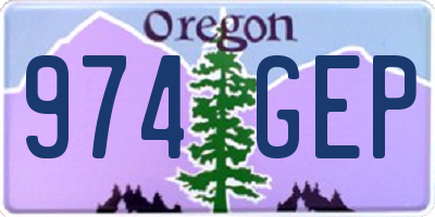 OR license plate 974GEP