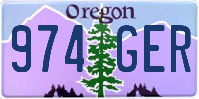OR license plate 974GER