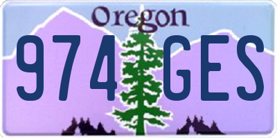 OR license plate 974GES