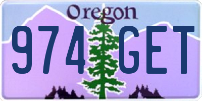OR license plate 974GET