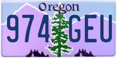 OR license plate 974GEU