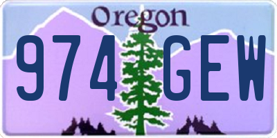 OR license plate 974GEW