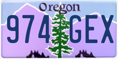 OR license plate 974GEX