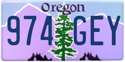 OR license plate 974GEY