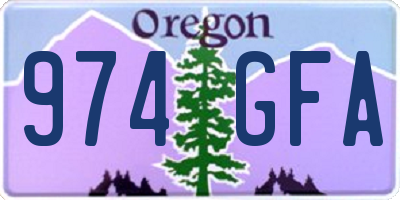 OR license plate 974GFA