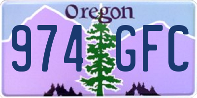 OR license plate 974GFC