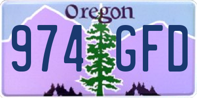 OR license plate 974GFD