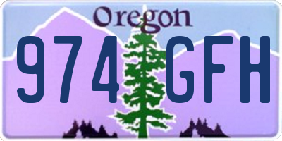 OR license plate 974GFH