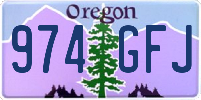 OR license plate 974GFJ