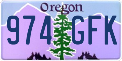 OR license plate 974GFK