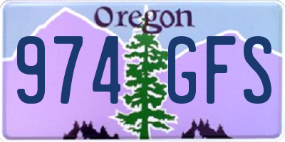 OR license plate 974GFS