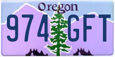 OR license plate 974GFT