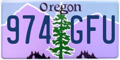 OR license plate 974GFU