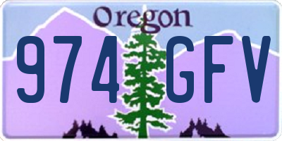OR license plate 974GFV