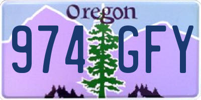 OR license plate 974GFY