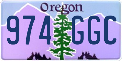 OR license plate 974GGC