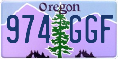 OR license plate 974GGF