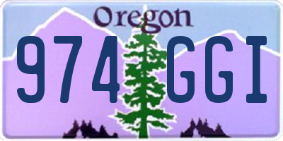 OR license plate 974GGI
