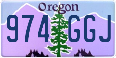 OR license plate 974GGJ