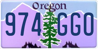 OR license plate 974GGO