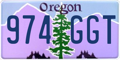 OR license plate 974GGT