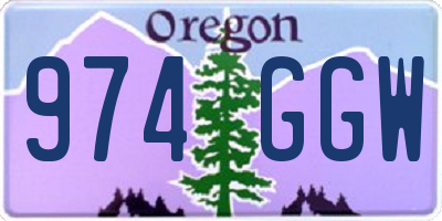OR license plate 974GGW