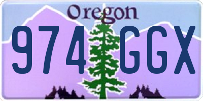 OR license plate 974GGX