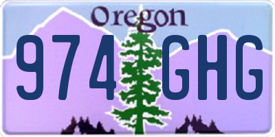 OR license plate 974GHG