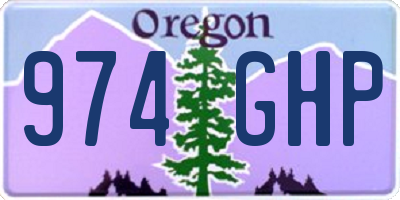 OR license plate 974GHP