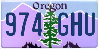 OR license plate 974GHU