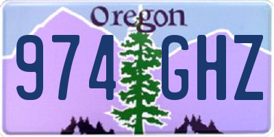 OR license plate 974GHZ